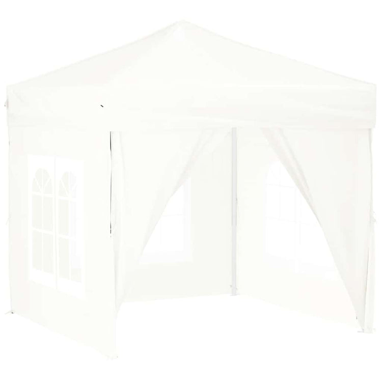 Vidaxl Partytent faltbar mit Seitenwänden 2x2 m weiß