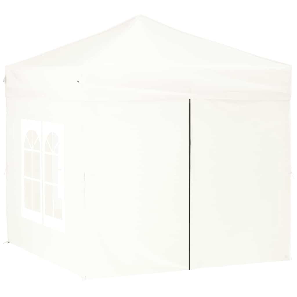 Vidaxl Partytent faltbar mit Seitenwänden 2x2 m weiß