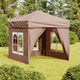 Vidaxl Partytent faltbar mit Seitenwänden 2x2 m Taupe