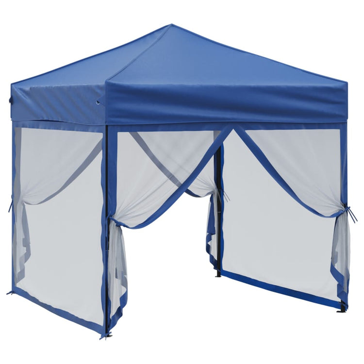 Vidaxl Partytent faltbar mit Seitenwänden 2x2 m blau