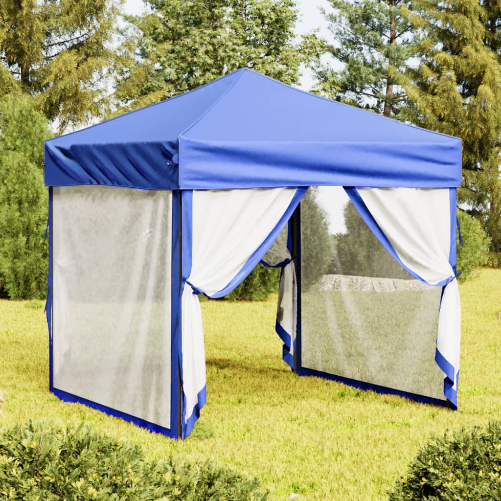 Vidaxl Partytent faltbar mit Seitenwänden 2x2 m blau