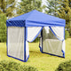 Vidaxl Partytent faltbar mit Seitenwänden 2x2 m blau