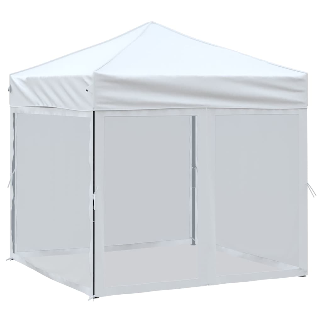 Vidaxl Partytent faltbar mit Seitenwänden 2x2 m weiß