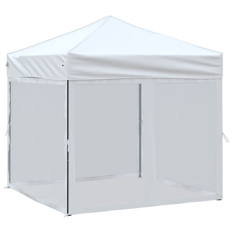 Vidaxl Partytent faltbar mit Seitenwänden 2x2 m weiß
