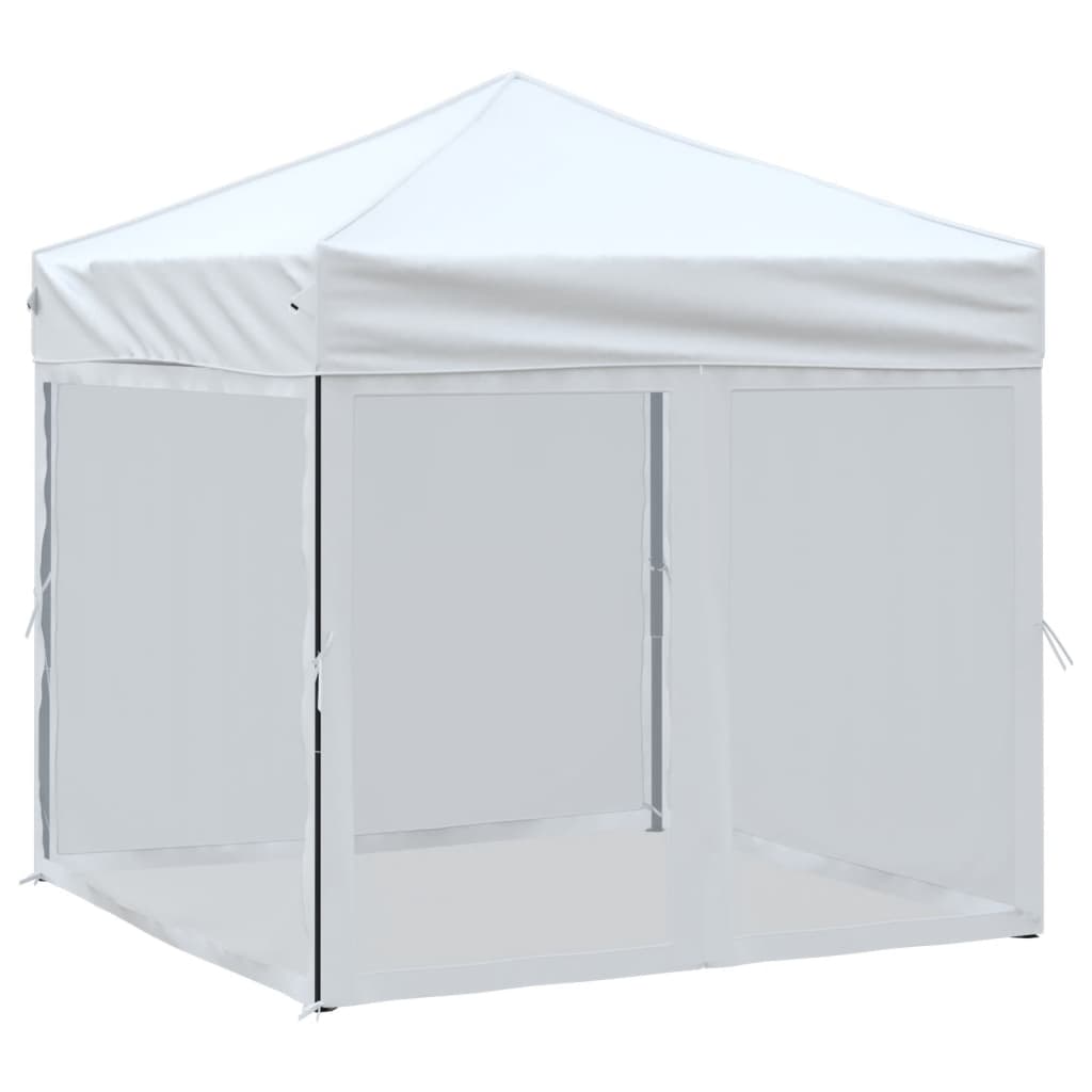 Vidaxl Partytent faltbar mit Seitenwänden 2x2 m weiß