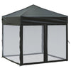 Vidaxl Partytent faltbar mit Seitenwänden 2x2 m schwarz