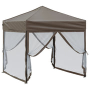 Vidaxl Partytent faltbar mit Seitenwänden 2x2 m Taupe - afbeelding 3