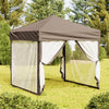 Vidaxl Partytent faltbar mit Seitenwänden 2x2 m Taupe
