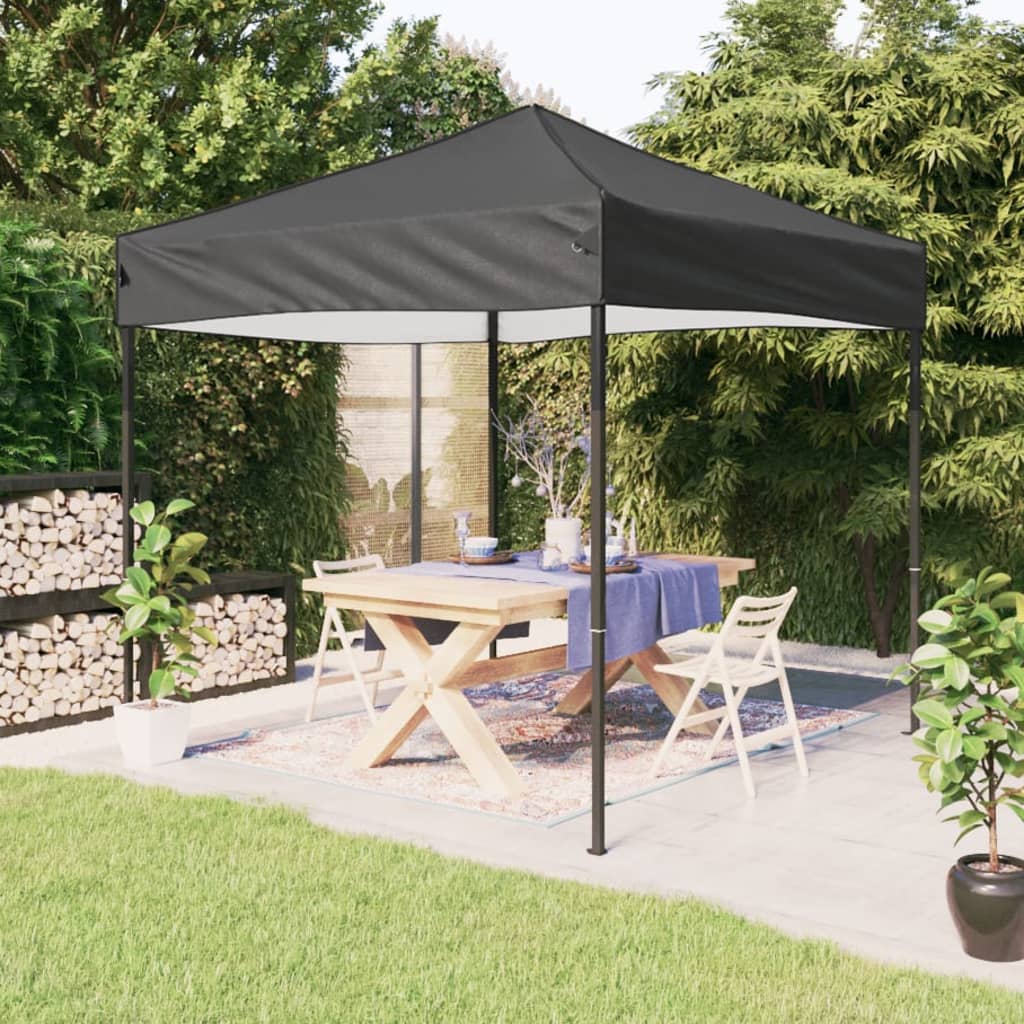 Vidaxl Partytent Foldable 3x3 m Anthrazit -geläutet
