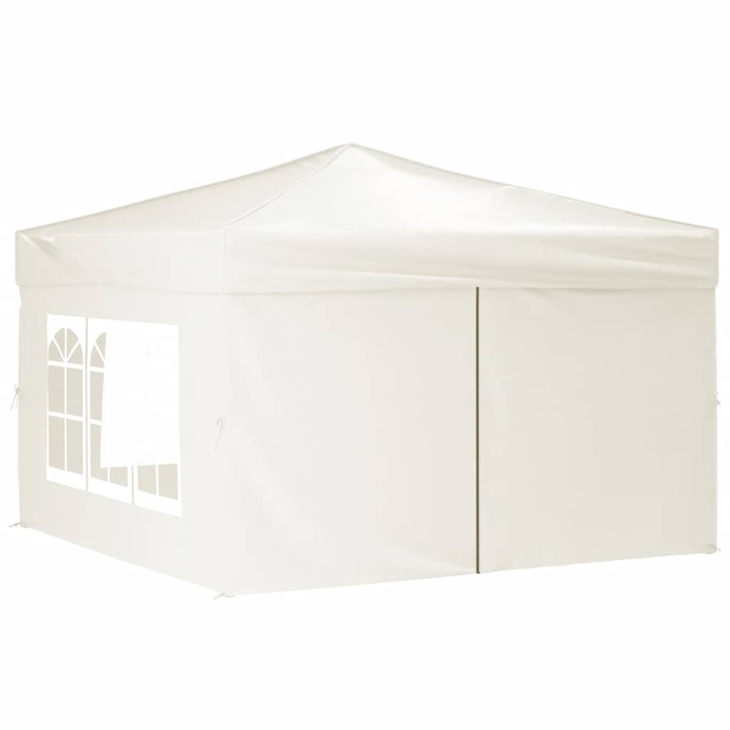 Vidaxl Partytent faltbar mit Seitenwänden 3x3 M cremefarben -gepflegt
