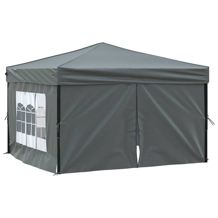 Vidaxl Partytent faltbar mit Seitenwänden 3x3 m Anthrazit -gelenkt
