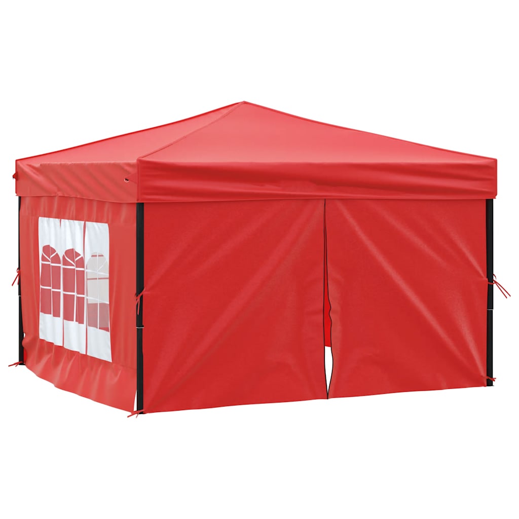 Vidaxl Partytent faltbar mit Seitenwänden 3x3 m rot
