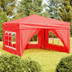 Vidaxl Partytent faltbar mit Seitenwänden 3x3 m rot