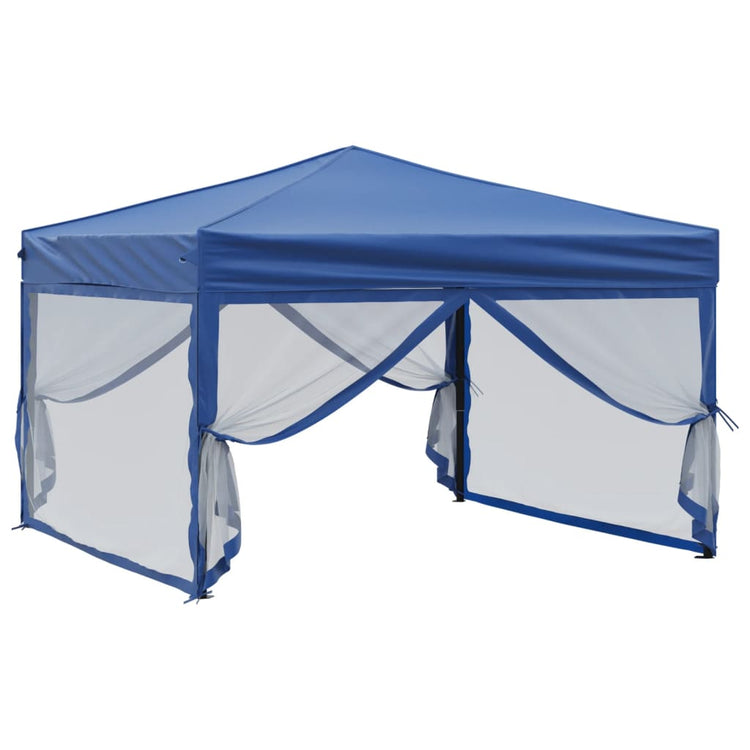 Vidaxl Partytent faltbar mit Seitenwänden 3x3 m blau