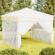 Vidaxl Partytent faltbar mit Seitenwänden 3x3 M cremefarben -gepflegt
