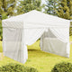 Vidaxl Partytent faltbar mit Seitenwänden 3x3 m weiß