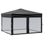 Vidaxl Partytent faltbar mit Seitenwänden 3x3 m schwarz - afbeelding 2