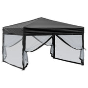 Vidaxl Partytent faltbar mit Seitenwänden 3x3 m schwarz - afbeelding 3