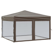 Vidaxl Partytent faltbar mit Seitenwänden 3x3 m Taupe - afbeelding 2