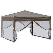 Vidaxl Partytent faltbar mit Seitenwänden 3x3 m Taupe - afbeelding 3