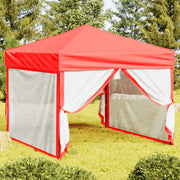 Vidaxl Partytent faltbar mit Seitenwänden 3x3 m rot - afbeelding 1