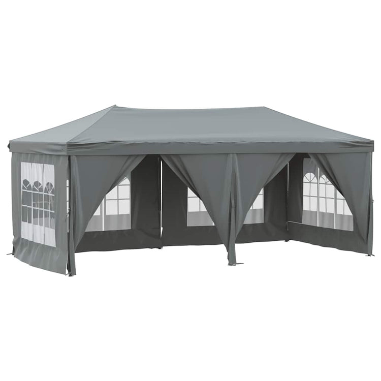 Vidaxl partytent faltbar mit Seitenwänden 3x6 m Anthrazit -gelenkt