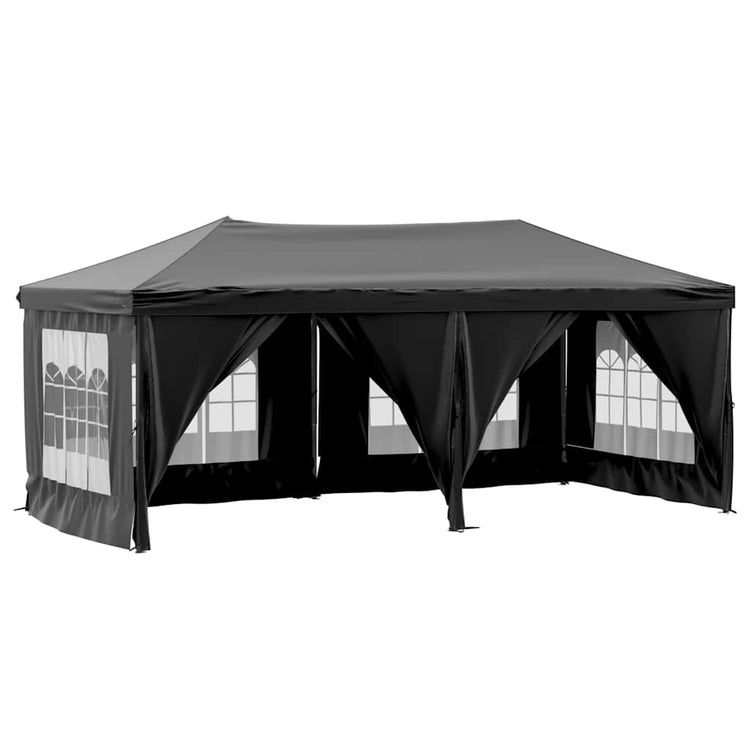 Vidaxl Partytent faltbar mit Seitenwänden 3x6 m schwarz