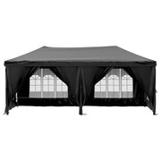Vidaxl Partytent faltbar mit Seitenwänden 3x6 m schwarz - afbeelding 3