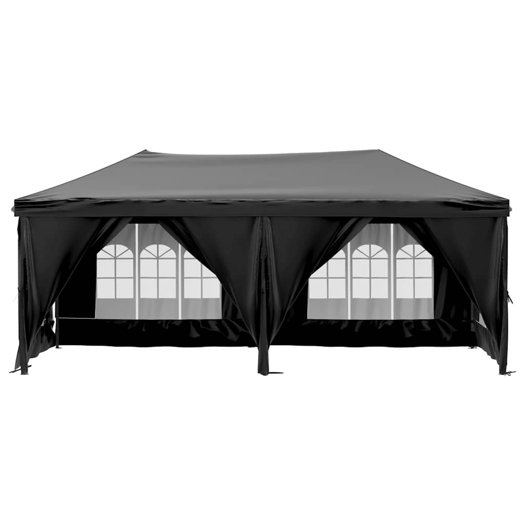 Vidaxl Partytent faltbar mit Seitenwänden 3x6 m schwarz