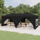 Vidaxl Partytent faltbar mit Seitenwänden 3x6 m schwarz