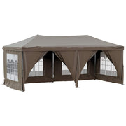 Vidaxl Partytent faltbar mit Seitenwänden 3x6 m Taupe - afbeelding 2