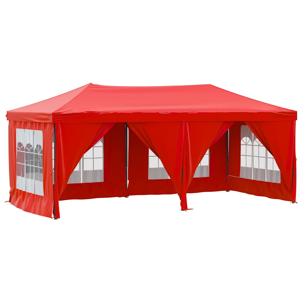 Vidaxl Partytent faltbar mit Seitenwänden 3x6 m rot