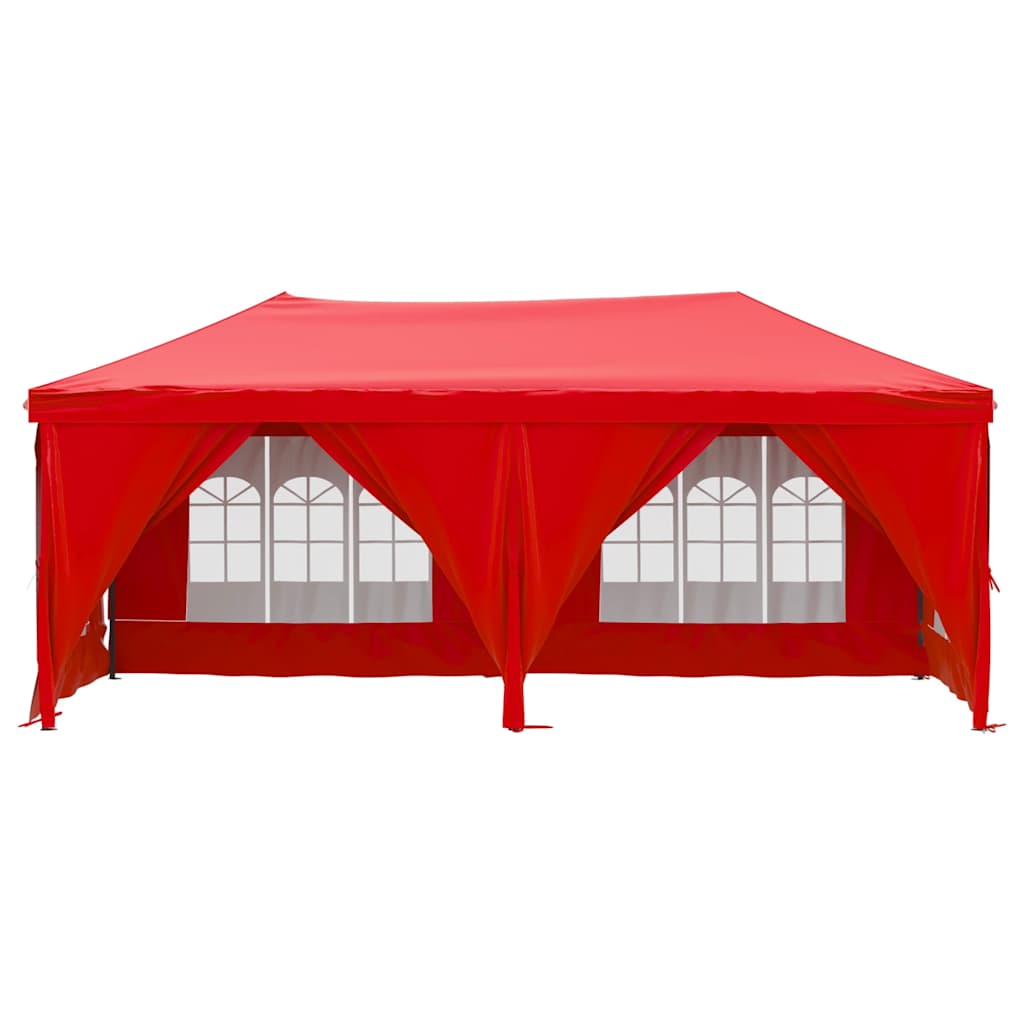Vidaxl Partytent faltbar mit Seitenwänden 3x6 m rot