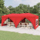 Vidaxl Partytent faltbar mit Seitenwänden 3x6 m rot