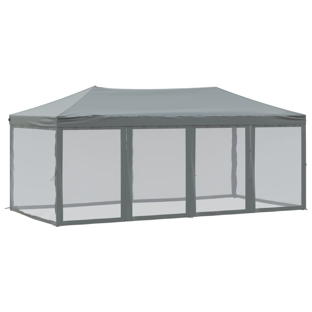 Vidaxl partytent faltbar mit Seitenwänden 3x6 m Anthrazit -gelenkt