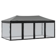 Vidaxl Partytent faltbar mit Seitenwänden 3x6 m schwarz - afbeelding 2