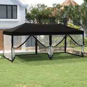 Vidaxl Partytent faltbar mit Seitenwänden 3x6 m schwarz - afbeelding 1