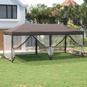 Vidaxl Partytent faltbar mit Seitenwänden 3x6 m Taupe - afbeelding 1