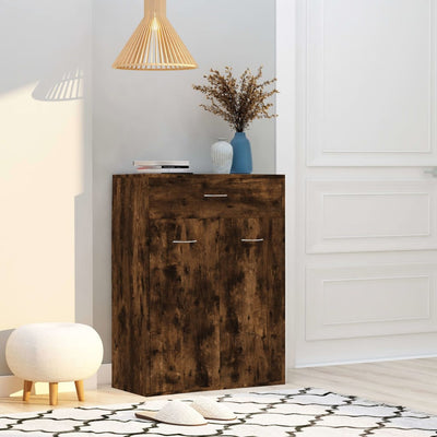Vidaxl Schuhschrank 60x35x84 cm Propertiertes Holzgeräuchchen -Eiche gefärbt
