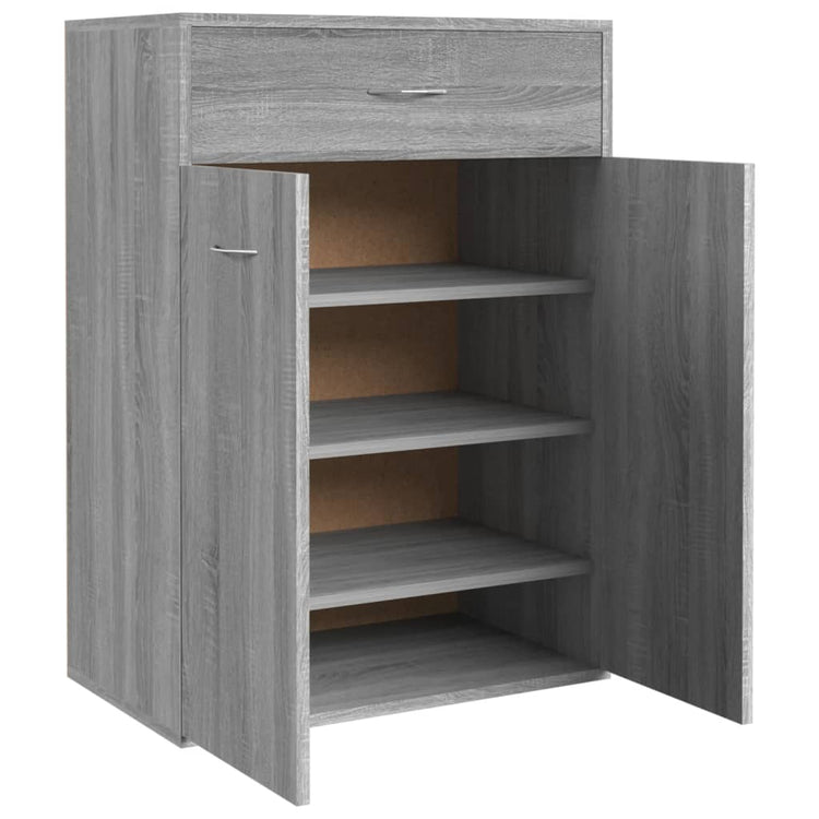 VIDAXL -Schuhschrank 60x35x84 cm Propertiertes Holzgrau Sonoma