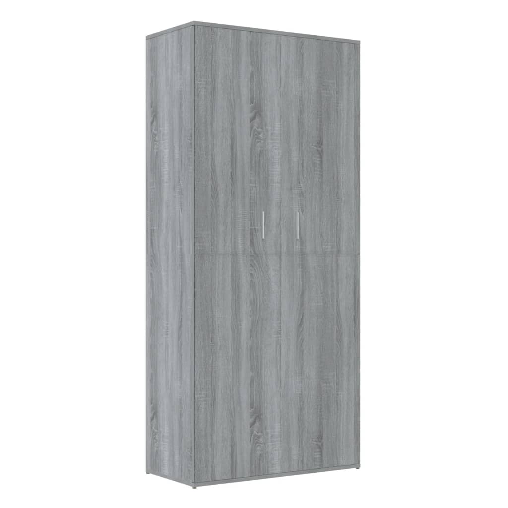 Vidaxl Schuhschrank 80x39x178 cm Schnitt Holzgrau Sonoma Eiche Farbe