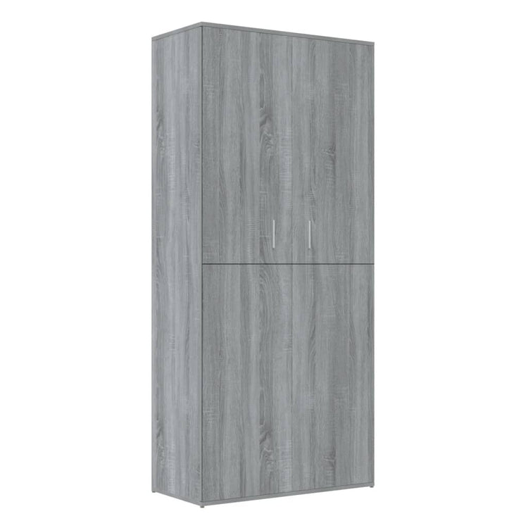 Vidaxl Schuhschrank 80x39x178 cm Schnitt Holzgrau Sonoma Eiche Farbe
