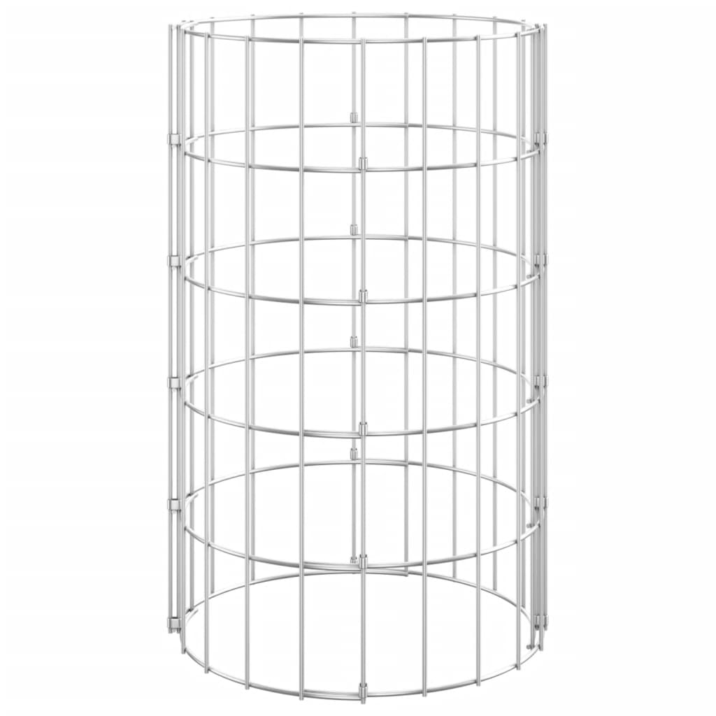 Vidaxl Gabionenpfosten rund ø30x50 cm aus verzinktem Stahl