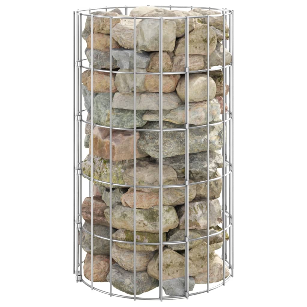 Vidaxl Gabionenpfosten rund ø30x50 cm aus verzinktem Stahl