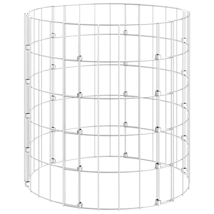 Vidaxl Gabion Pole Round Ø50x50 cm verzinkter Stahl