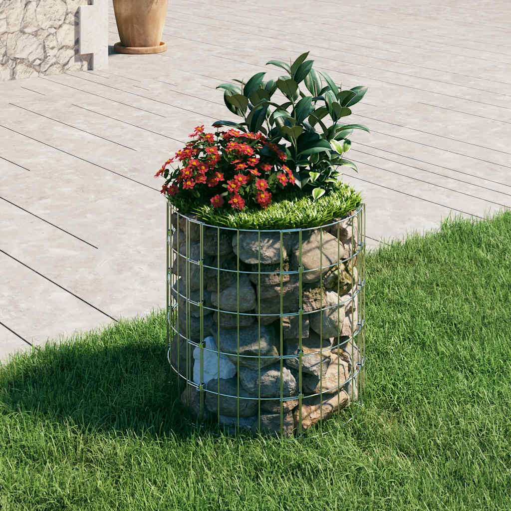 Vidaxl Gabion Pole Round Ø50x50 cm verzinkter Stahl