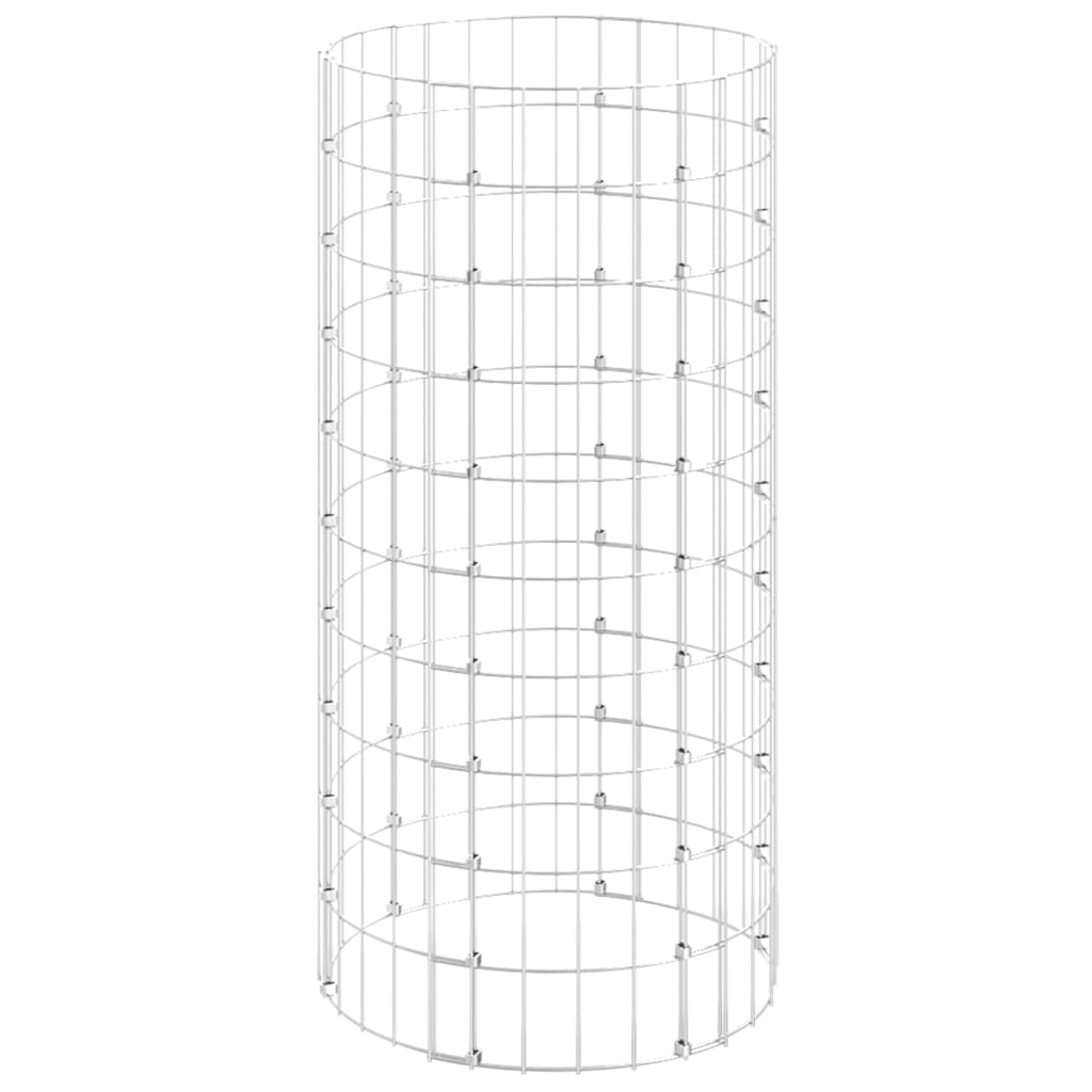 Vidaxl Gabion Pole Round Ø50x100 cm verzinkter Stahl