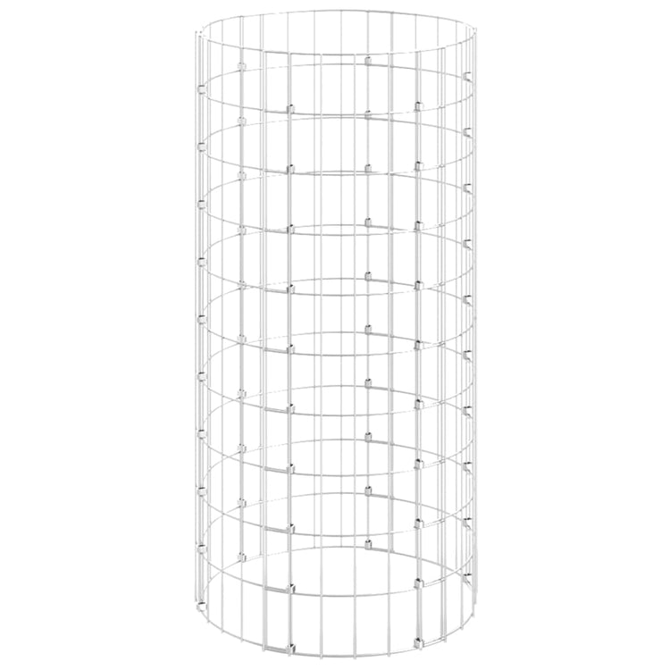 Vidaxl Gabion Pole Round Ø50x100 cm verzinkter Stahl