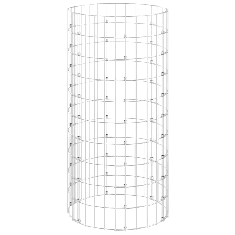 Vidaxl Gabion Pole Round Ø50x100 cm verzinkter Stahl
