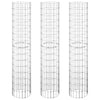Vidaxl Gabion Pflanzer 3 ST Runde erhöht Ø30x150 cm Stahl